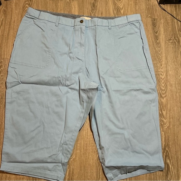 New Women Within 28W Petite Light Blue Capri Plus Size Pants - Picture 3 of 13